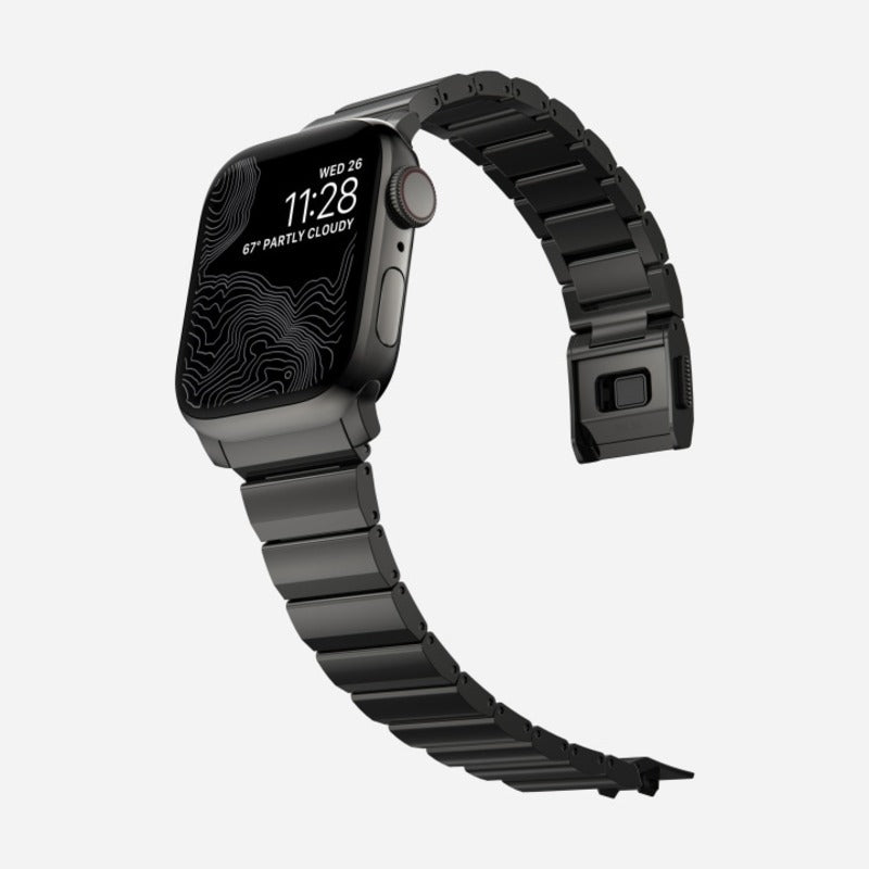 Nomad Steel Band 41mm Graphite Hardware Bracelet for Apple Watch - Graphite