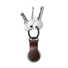 Load image into Gallery viewer, Nomad Leather Loop AirTag and Keychain with Horween Leather - Rustic Brown