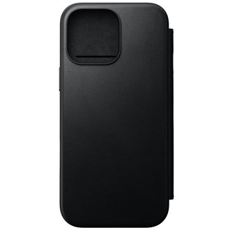 Nomad Modern Leather Folio Case for iPhone 16 Pro Max - Black