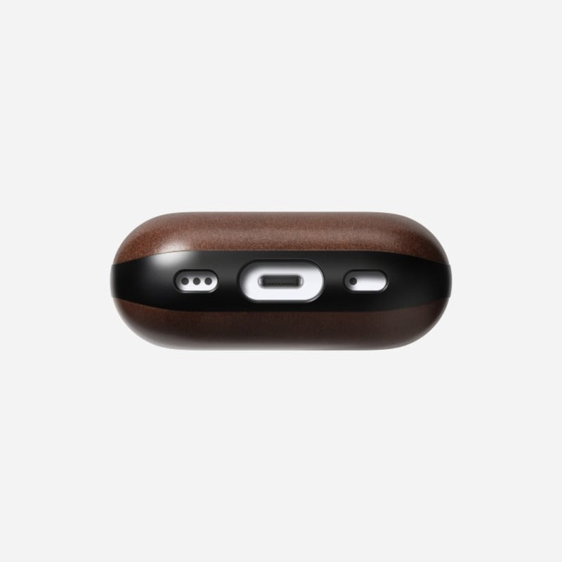Nomad Modern Leather Case Horween Leather AirPods Pro 2nd Gen - Rustic Brown