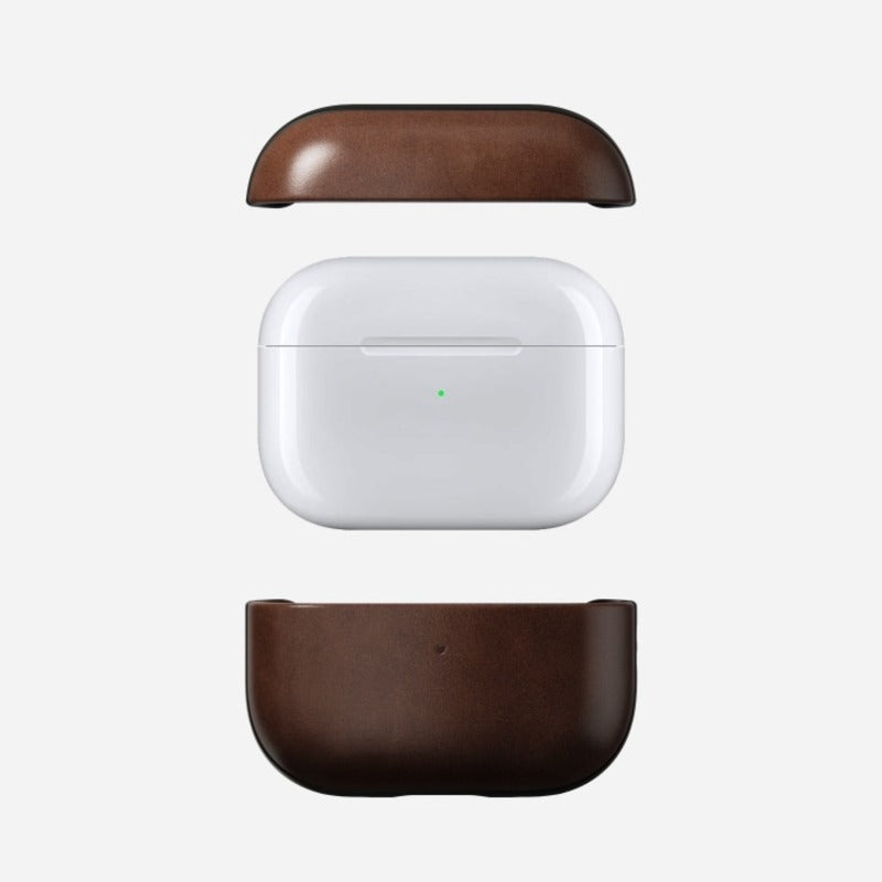 Nomad Modern Leather Case Horween Leather AirPods Pro 2nd Gen - Rustic Brown