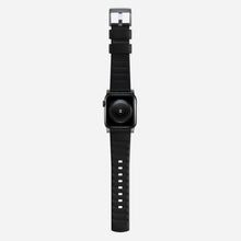 Load image into Gallery viewer, Nomad Active Band Pro 41mm Silver Hardware Leather Bracelet - Black