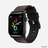 Nomad Active Band Pro 41mm Black Hardware Leather Bracelet - Classic Brown
