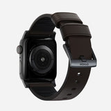 Nomad Active Band Pro 41mm Black Hardware Leather Bracelet - Classic Brown