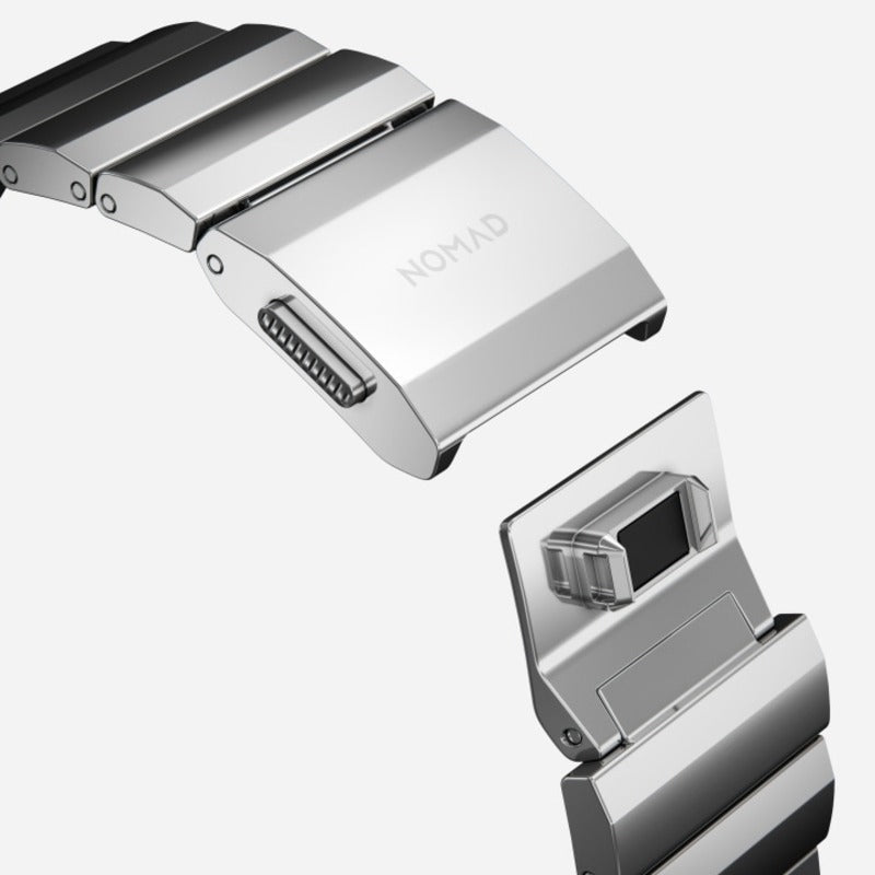 Nomad Steel Band 42mm/44mm/45mm/49mm Silver Hardware Bracelet for Apple Watch - Silver