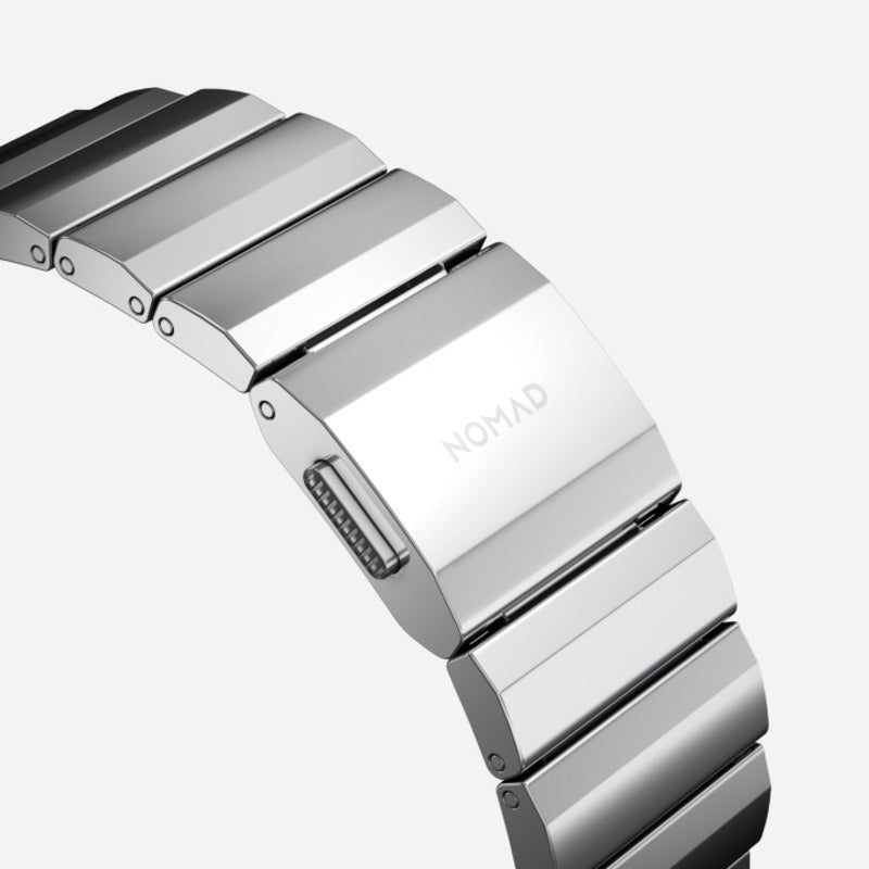 NOMAD Titanium Band for Apple Watch 42-49mm - Silver Hardware