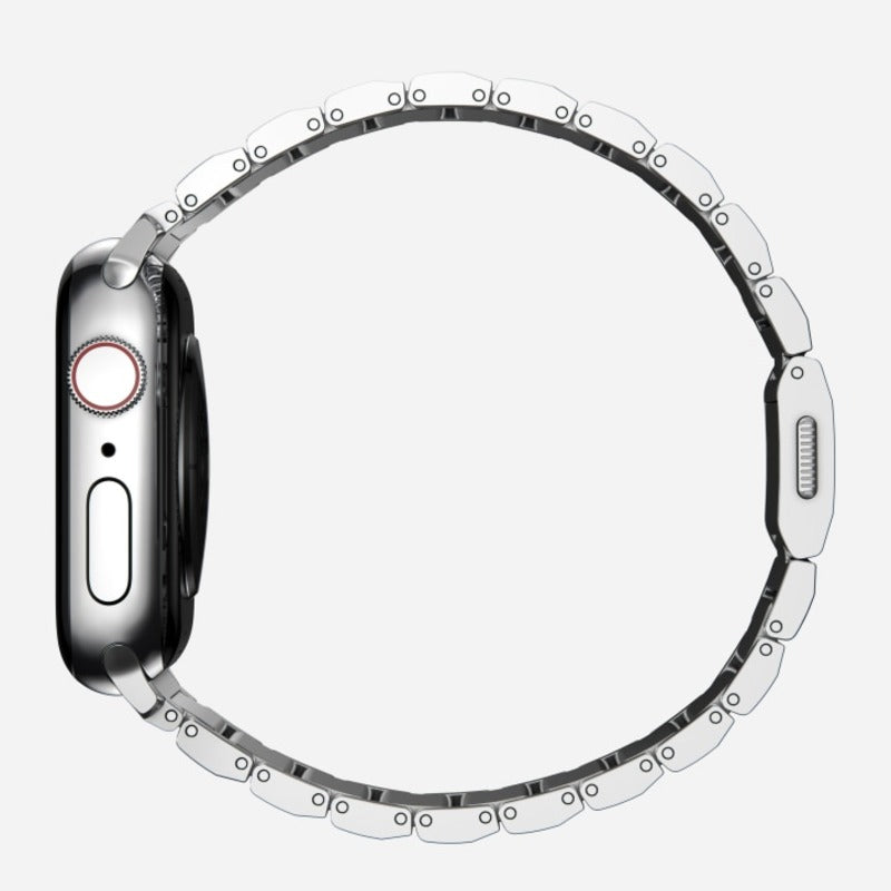 NOMAD Titanium Band for Apple Watch 42-49mm - Silver Hardware