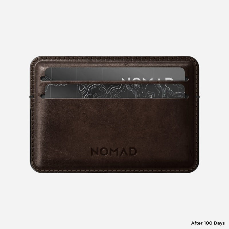 Nomad Card Wallet Horween Leather - Rustic Brown