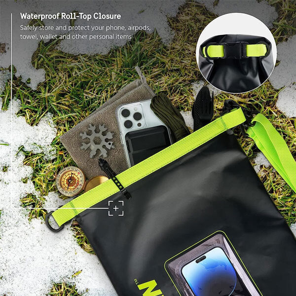 Pelican Marine Waterproof 5L Dry Bag - Black & Neon Yellow