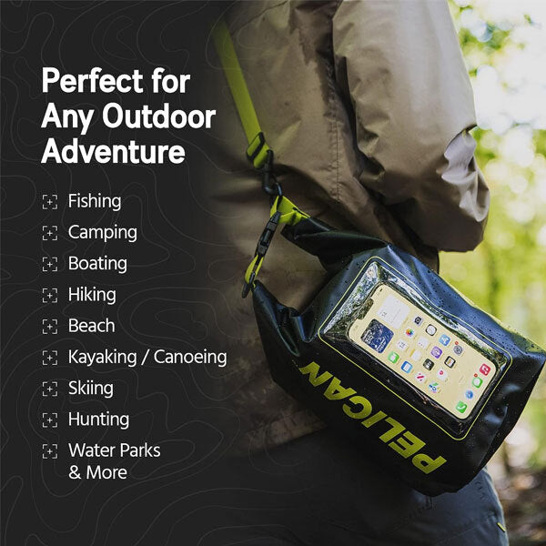 Pelican Marine Waterproof 5L Dry Bag - Black & Neon Yellow