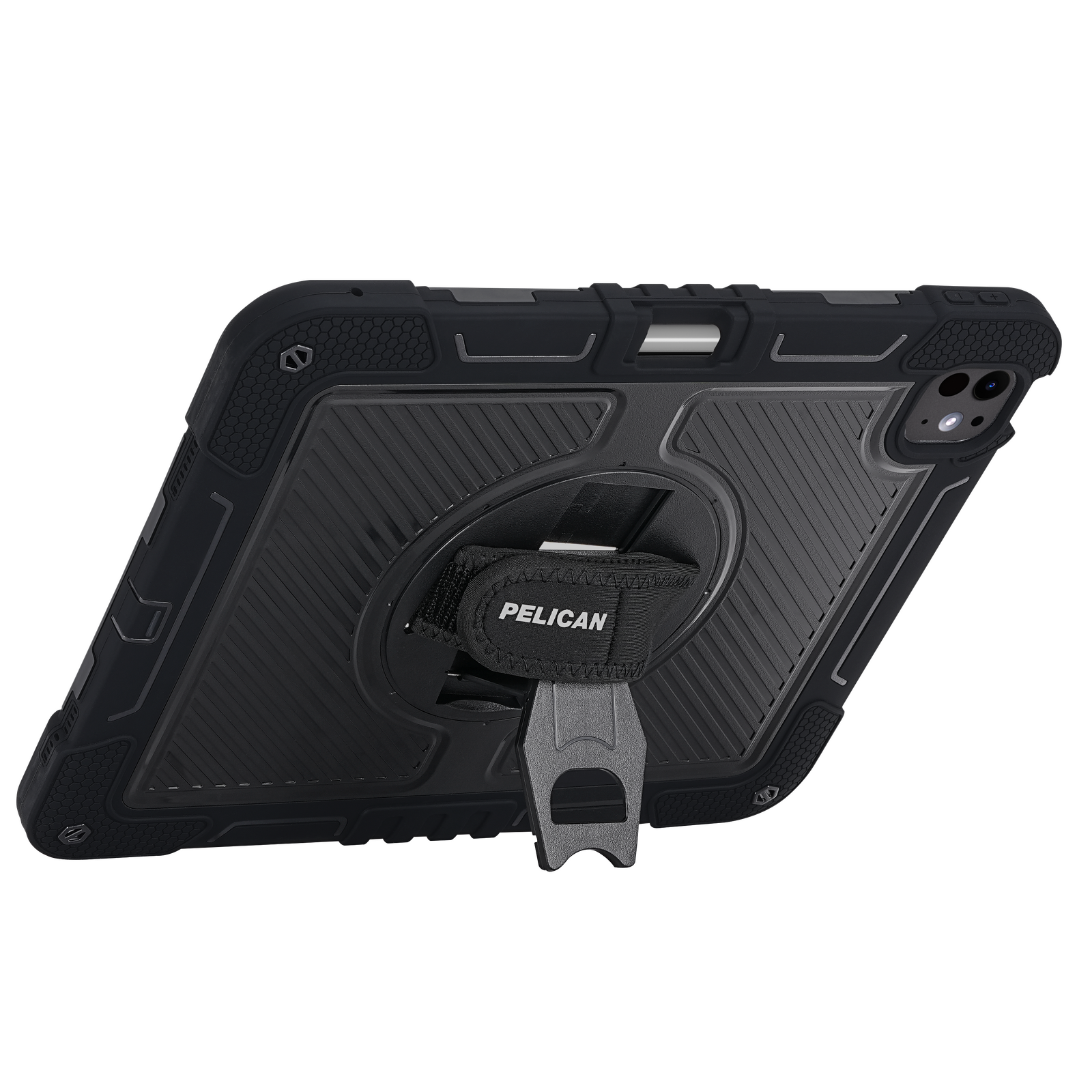 Pelican Voyager Case Stand & Strap iPad Pro 11 M4 M5 - Black