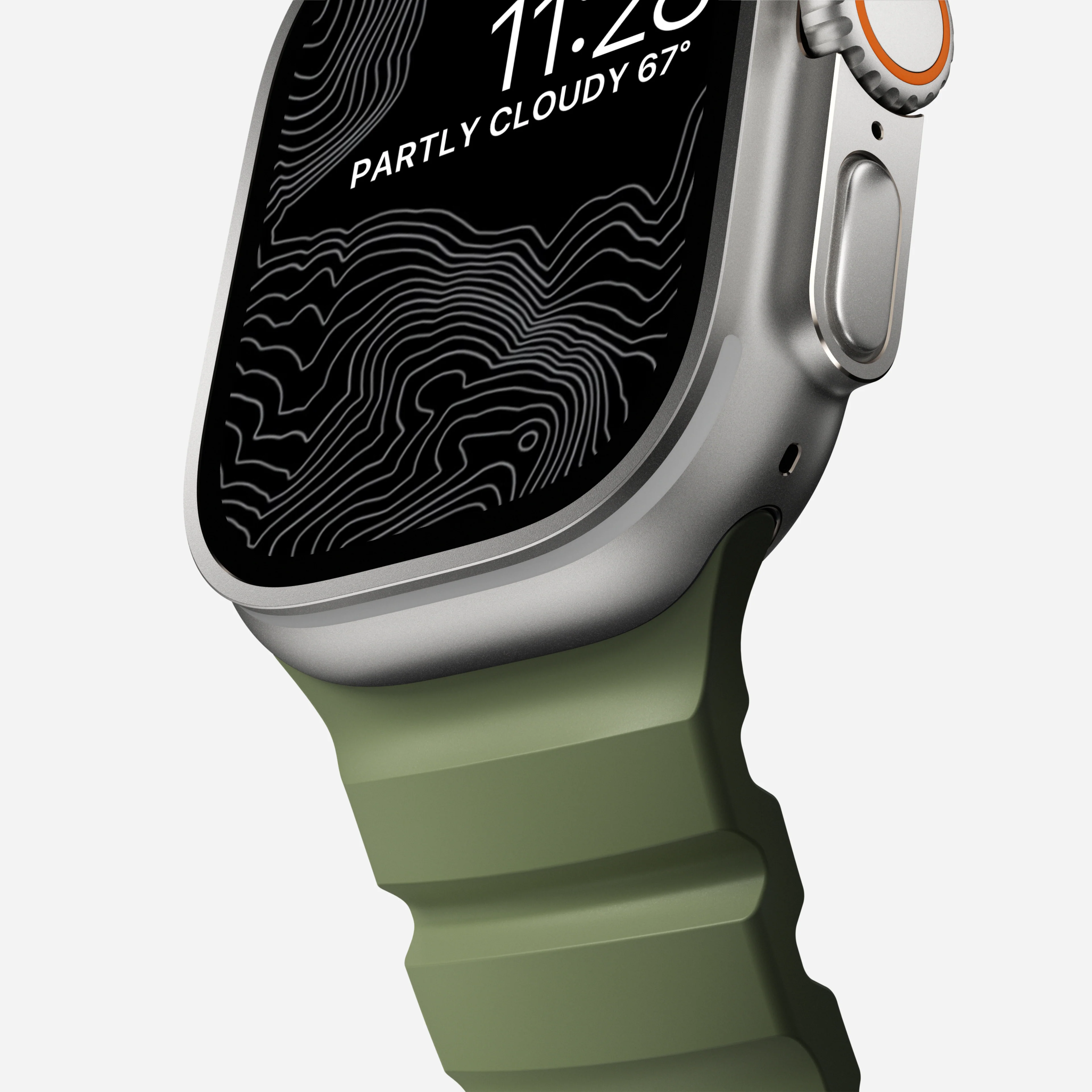 Nomad Rocky Point Band for Apple Watch 42-49 & Ultra 1 - 3 - Forest Green (Natural Hardware)