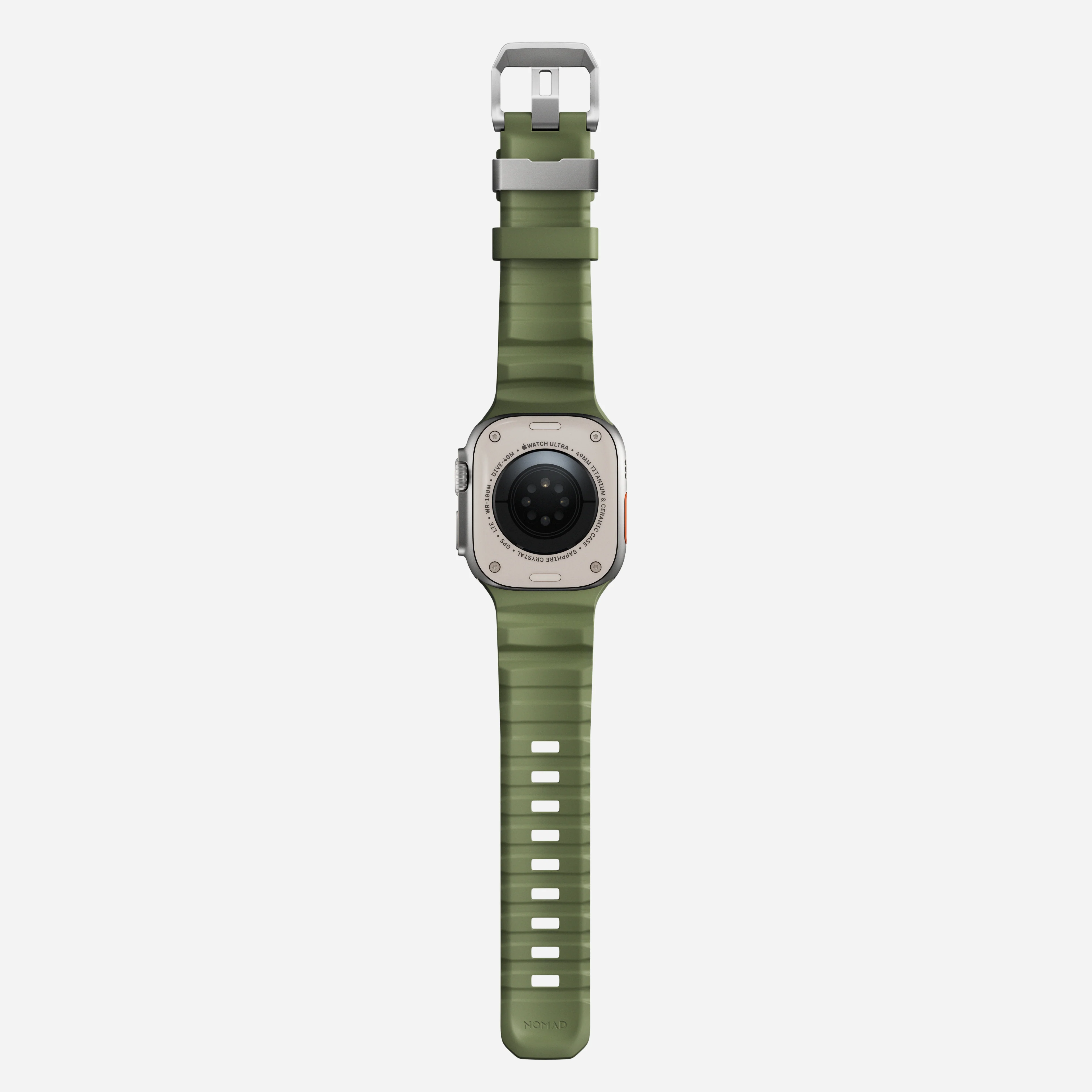 Nomad Rocky Point Band for Apple Watch 42-49 & Ultra 1 - 3 - Forest Green (Natural Hardware)