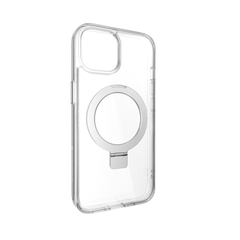 SwitchEasy MagStand M MagSafe Grip Case for iPhone 16e / 15 / 14 Standard 6.1 - Transparent