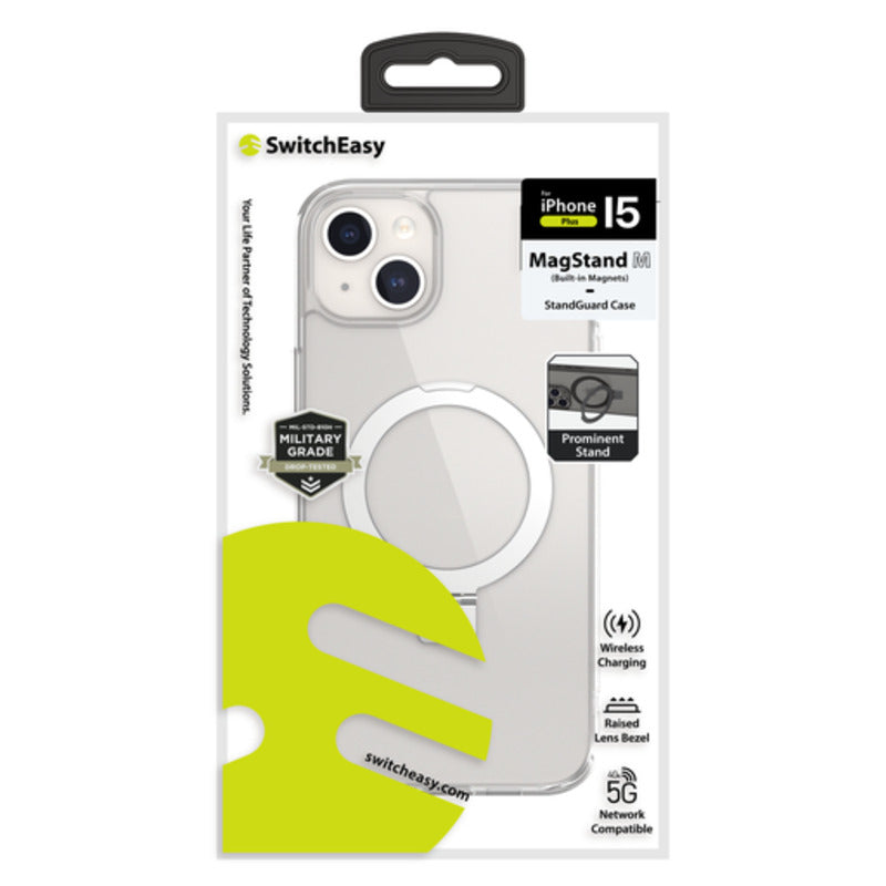 SwitchEasy MagStand M MagSafe Grip Case iPhone 15 Plus 6.7 - Transparent