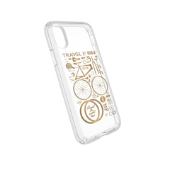 Speck Presidio Clear + Print Case For iPhone XS / X - CityBike (BONUS Screen Protector!!)