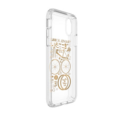 Speck Presidio Clear + Print Case For iPhone XS / X - CityBike (BONUS Screen Protector!!)
