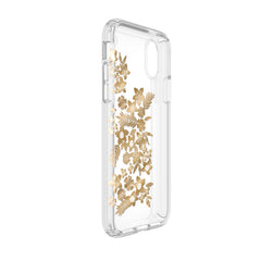 Speck Presidio Clear + Print Case For iPhone XS / X - Shimmer Floral (BONUS Screen Protector!!)