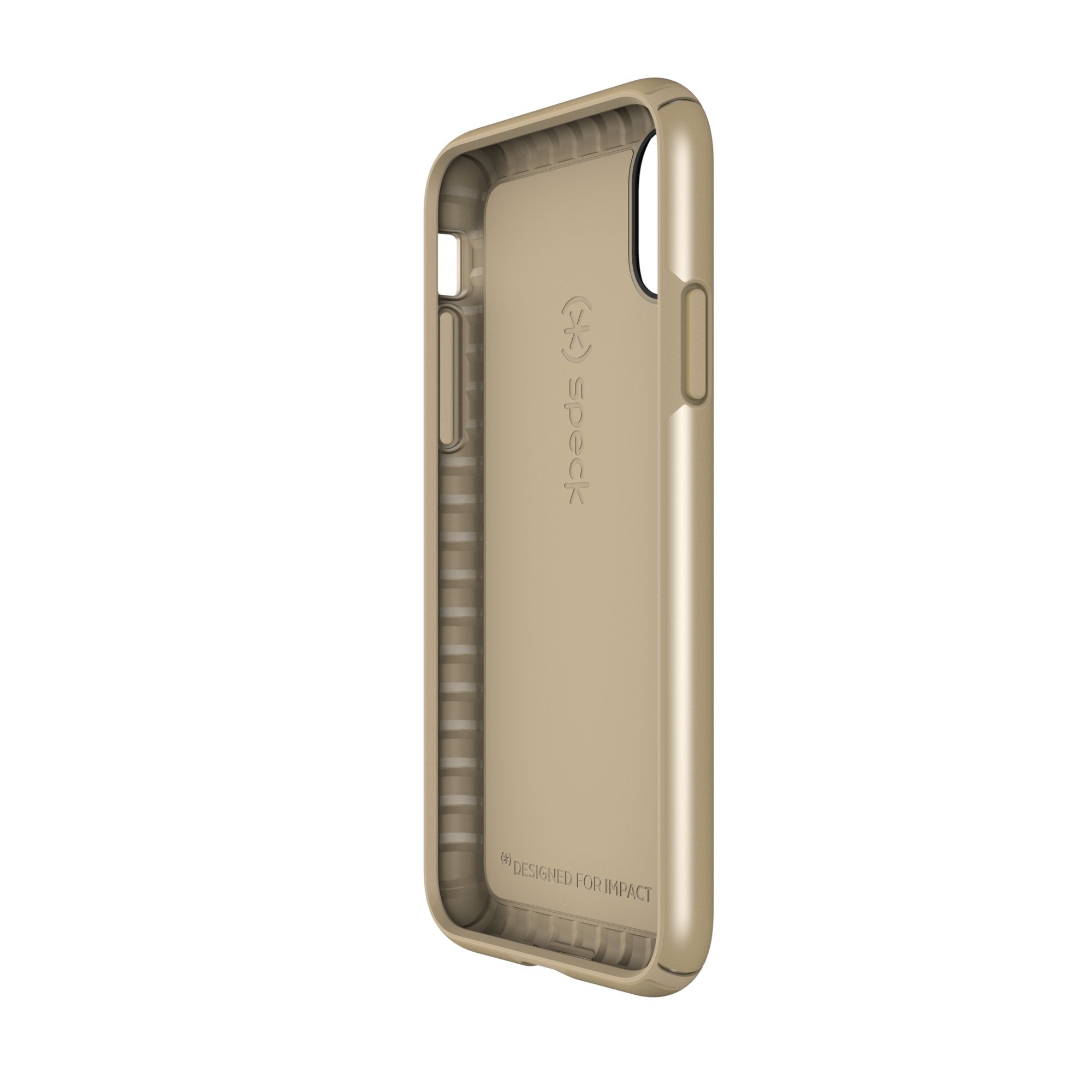 Speck Presidio Metallic IMPACTIUM Case For iPhone XS / X - Gold (BONUS Screen Protector!!)