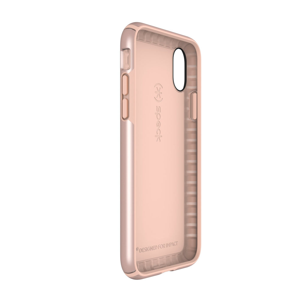 Speck Presidio Metallic IMPACTIUM Rugged Case For iPhone XS / X - Rose Gold