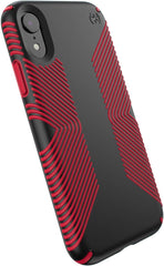 Speck Presidio Grip Case For iPhone X / XS - Black & Red (BONUS Screen Protector!!)