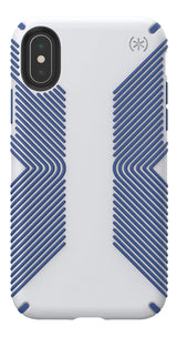 Speck Presidio Grip  Case For iPhone X / XS - Grey/Blue (BONUS Screen Protector!!)