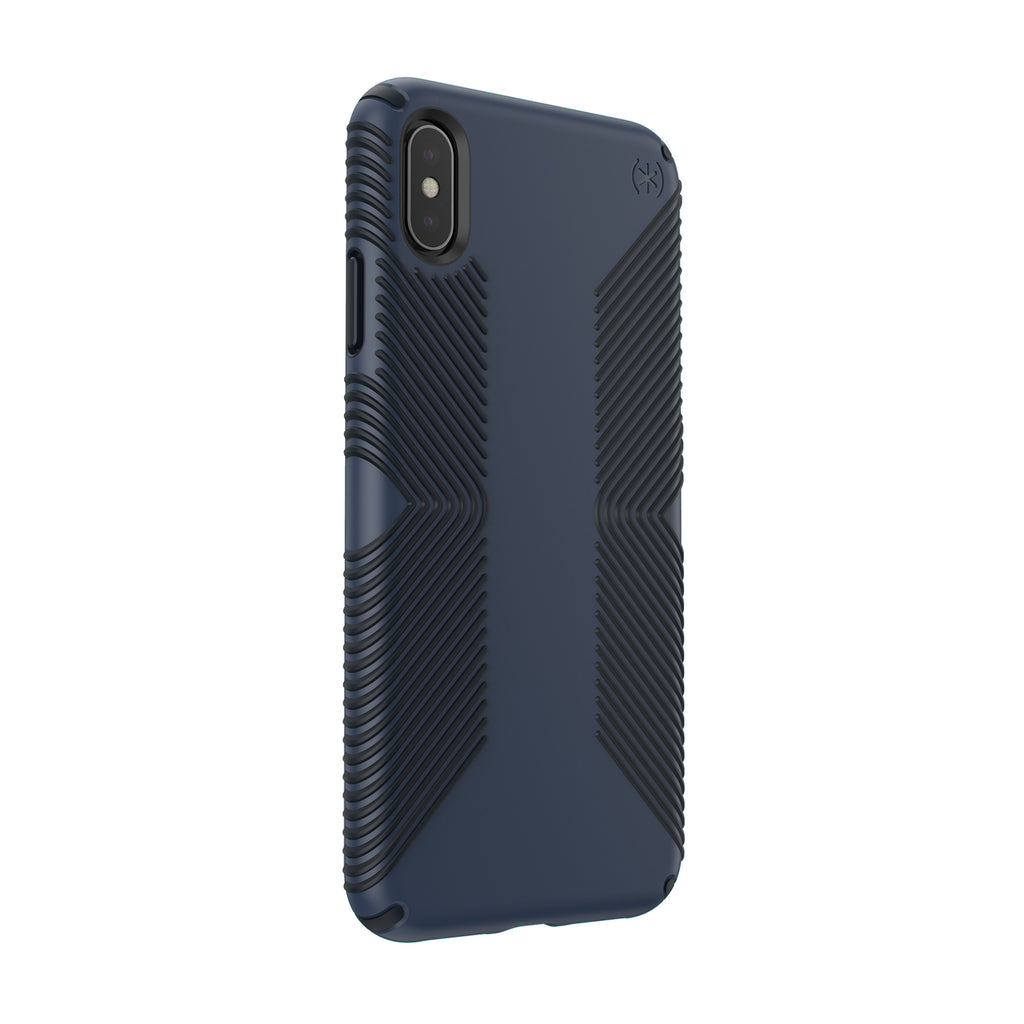 Speck Presidio Grip 3M / 10FT Drop Protection Slim Rugged Case For iPhone XS Max - Eclipse Blue/Carbon Black