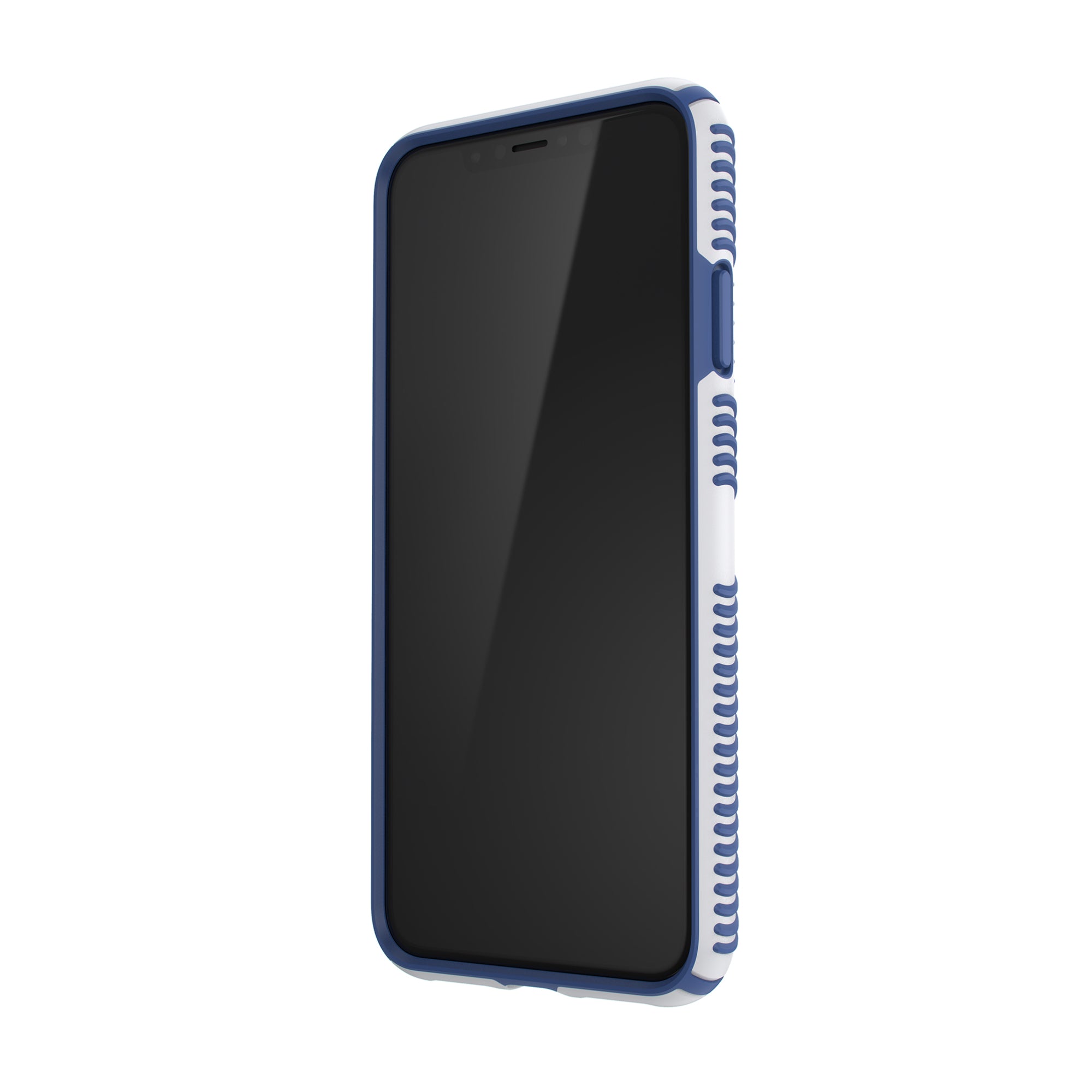 Speck Presidio Grip 3M / 10FT Drop Protection Slim Rugged Case For iPhone XS Max - Microchip Grey & Ballpoint Blue