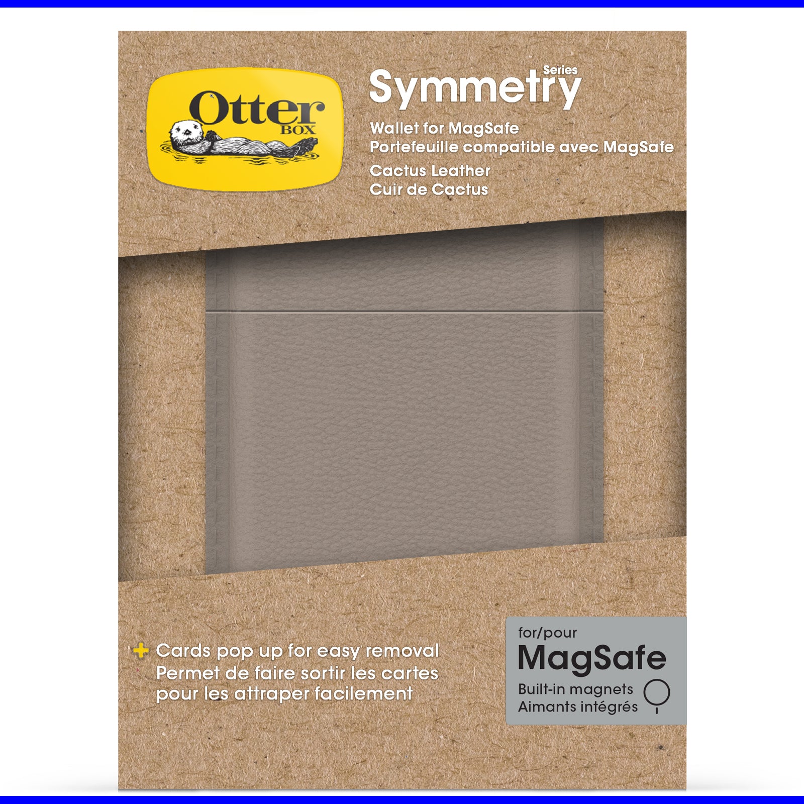 OtterBox Symmetry Magnetic Cactus Leather Wallet Attachment - Cottonwood Glen Stone