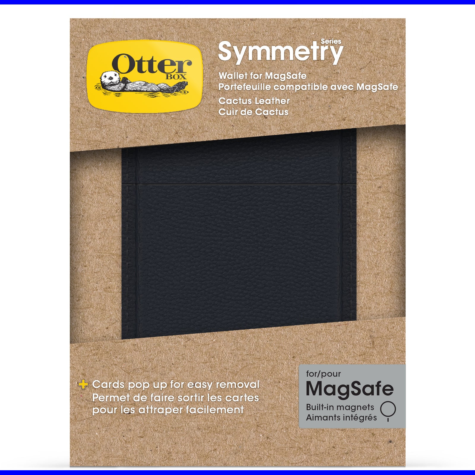 OtterBox Symmetry Magnetic Cactus Leather Wallet Attachment - Riverside Blue