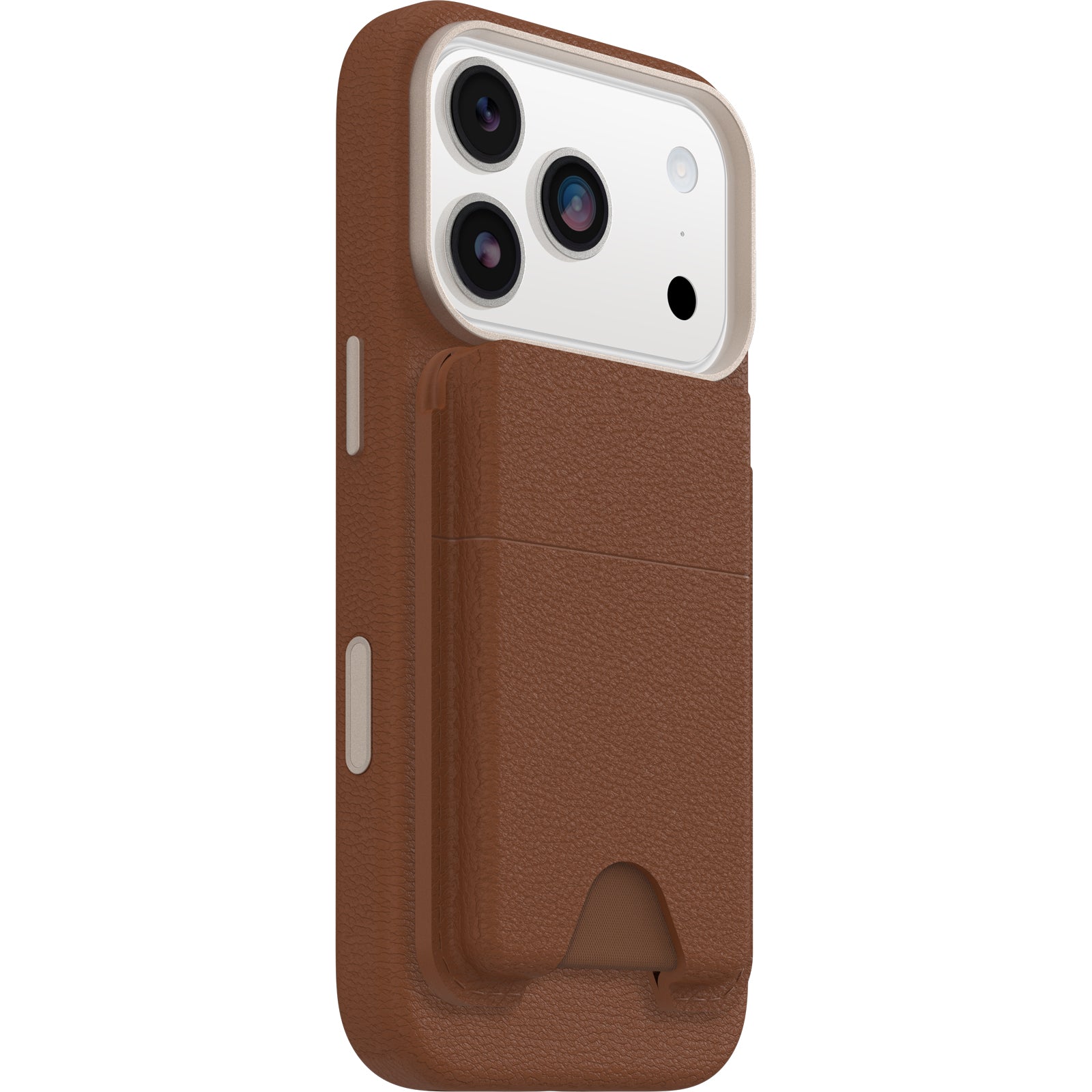 OtterBox Symmetry Magnetic Cactus Leather Wallet Attachment - Desert Saddle Brown