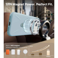 Torras Ostand Silicone MagSafe Case iPhone 17 Pro - Baby Blue
