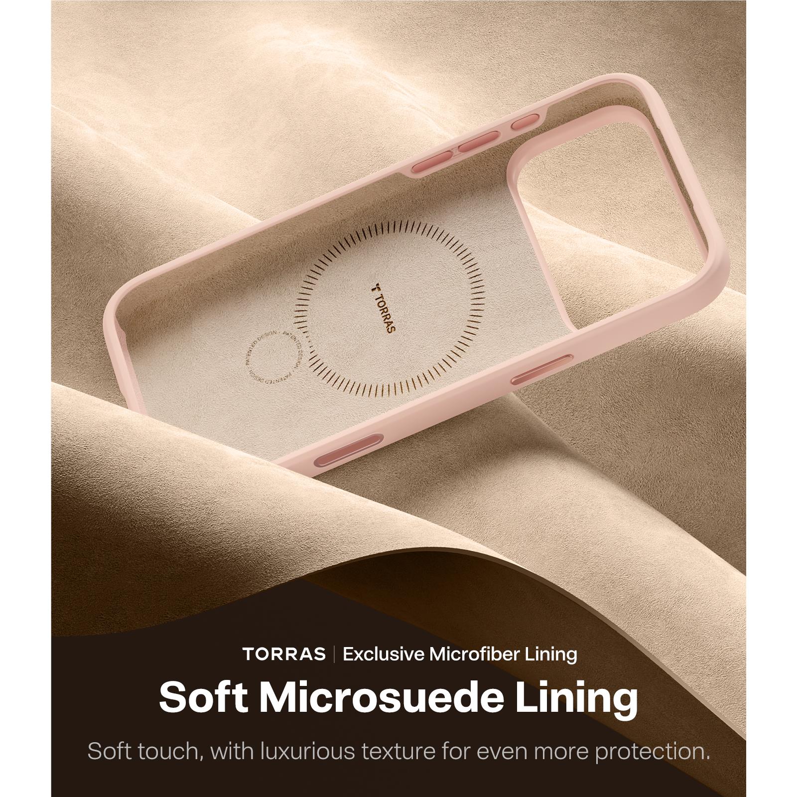 Torras Ostand Silicone MagSafe Case iPhone 17 Pro - Rain Mist Pink