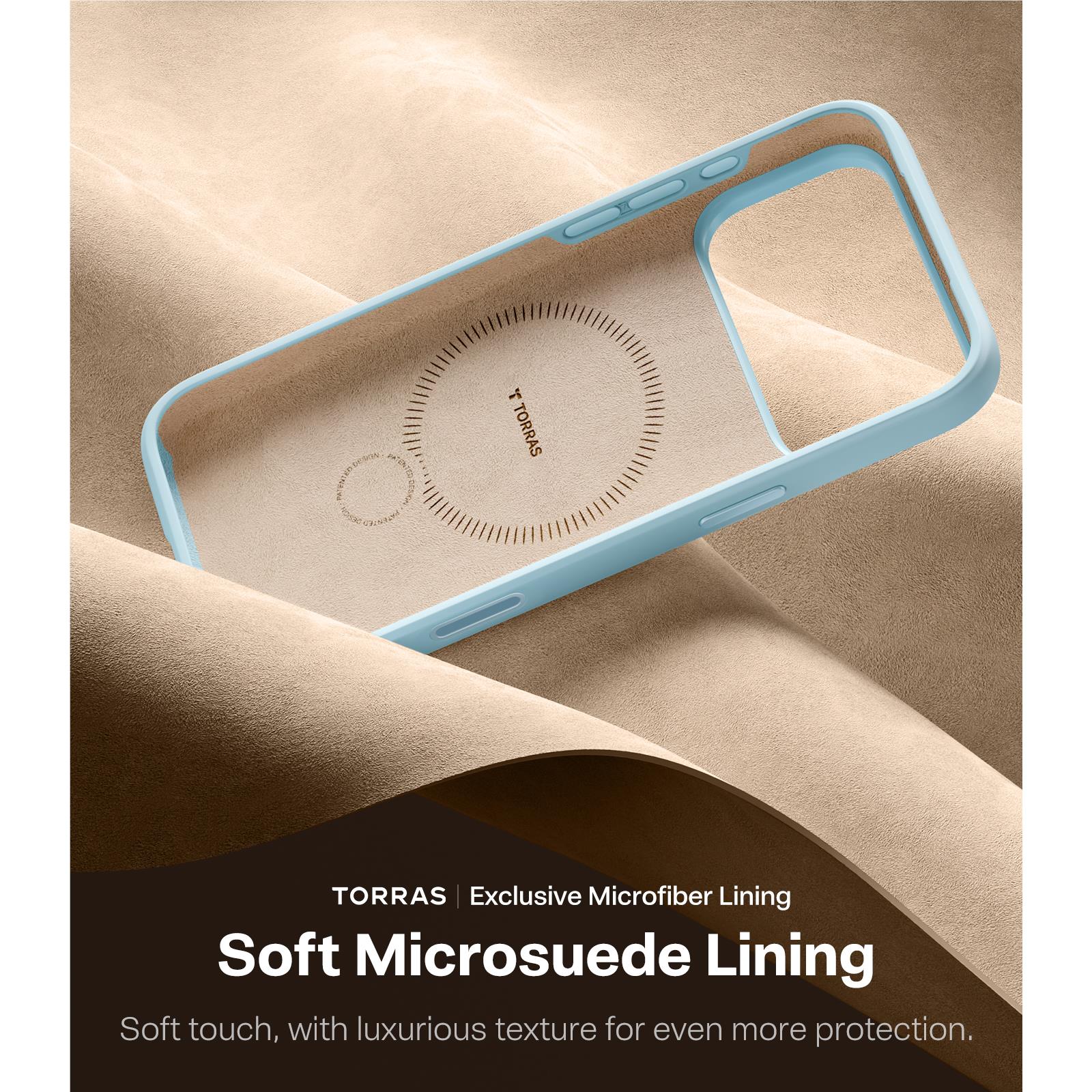 Torras Ostand Silicone MagSafe Case iPhone 17 Pro Max - Baby Blue
