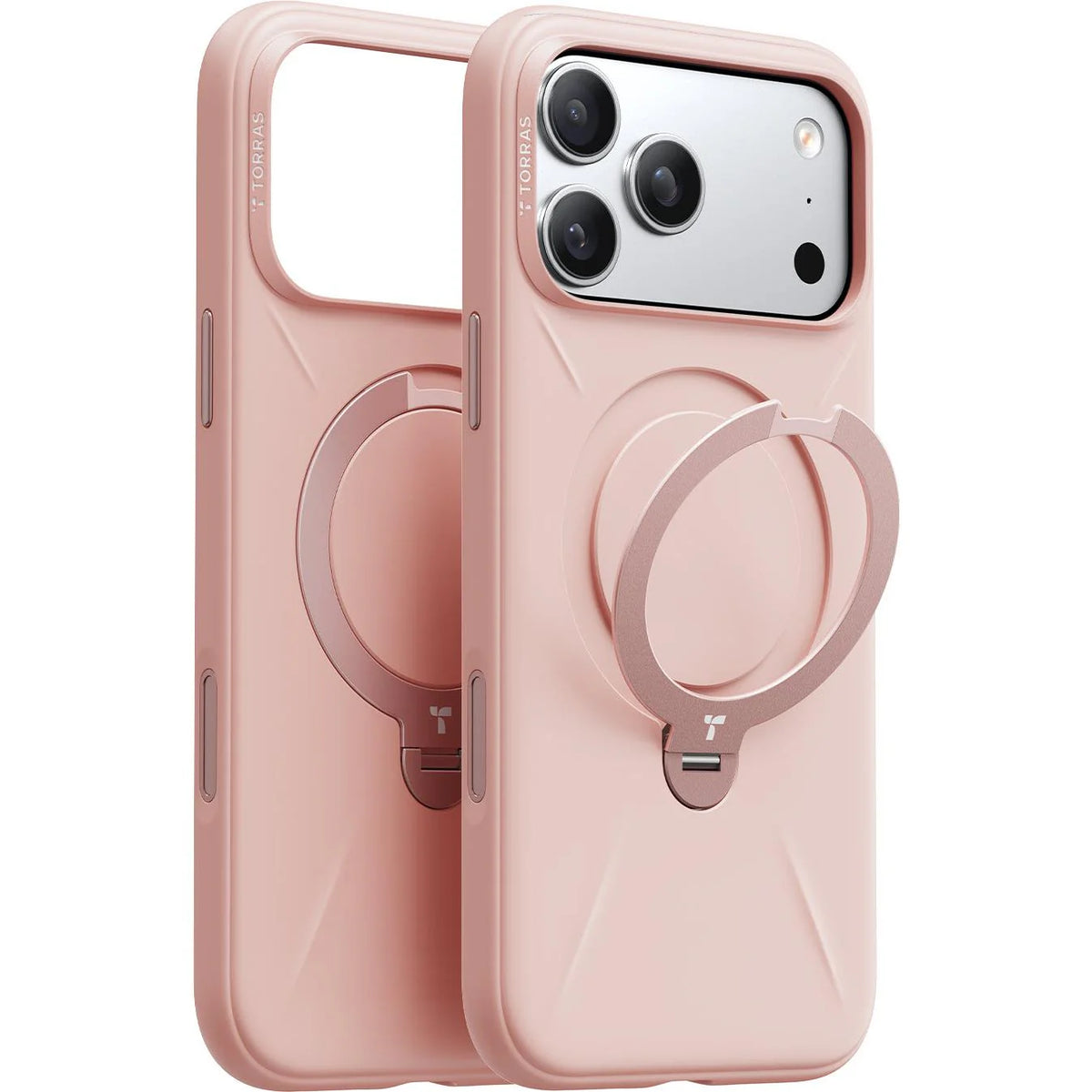 Torras Ostand Silicone MagSafe Case iPhone 17 Pro Max - Rain Mist Pink