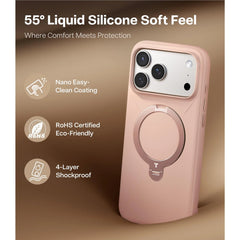 Torras Ostand Silicone MagSafe Case iPhone 17 Pro Max - Rain Mist Pink
