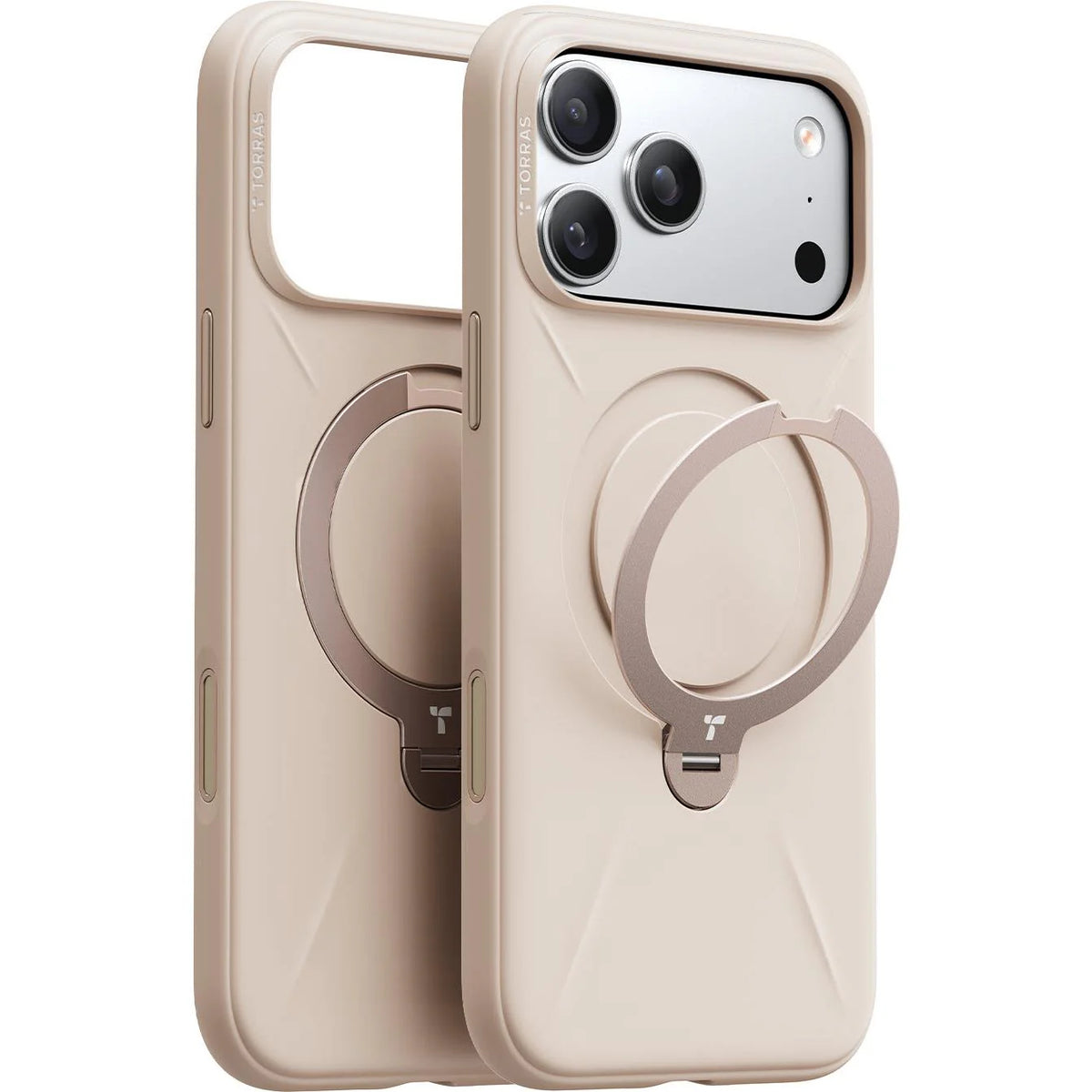 Torras Ostand Silicone MagSafe Case iPhone 17 Pro Max - Modern Brown