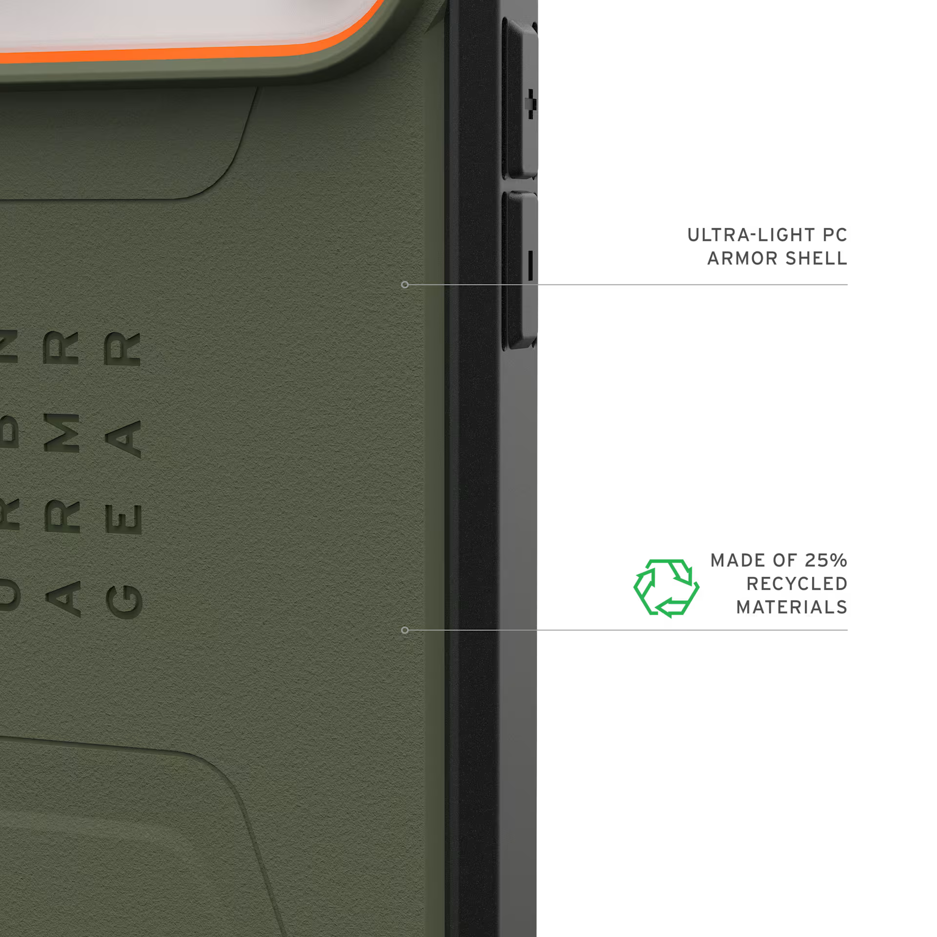 Civilian MagSafe Case for iPhone 18 Pro Max 6.9 in Olive/Orange - UAG