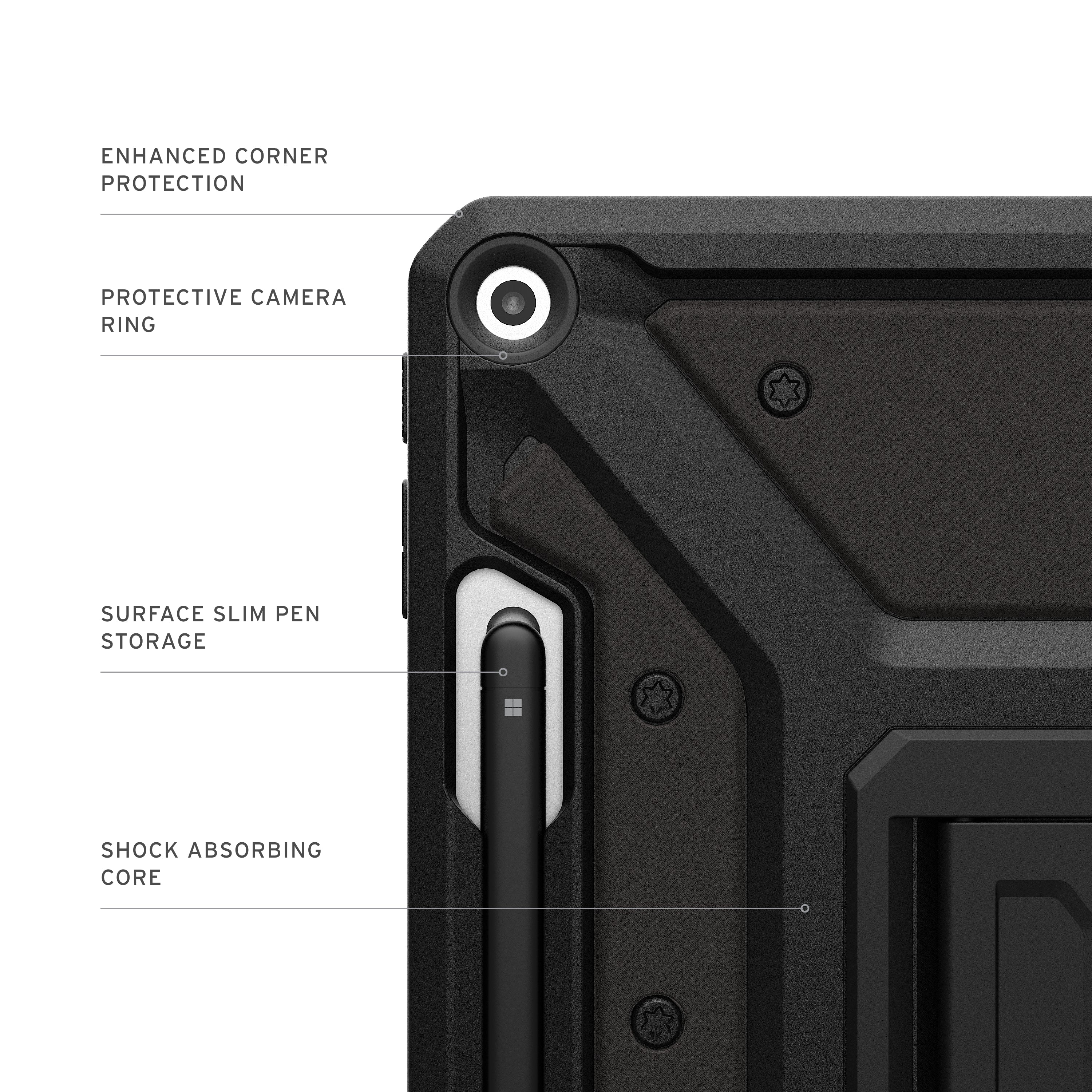 UAG Metropolis SE Case Surface Pro 12 inch 1st ed 2025 -  Black