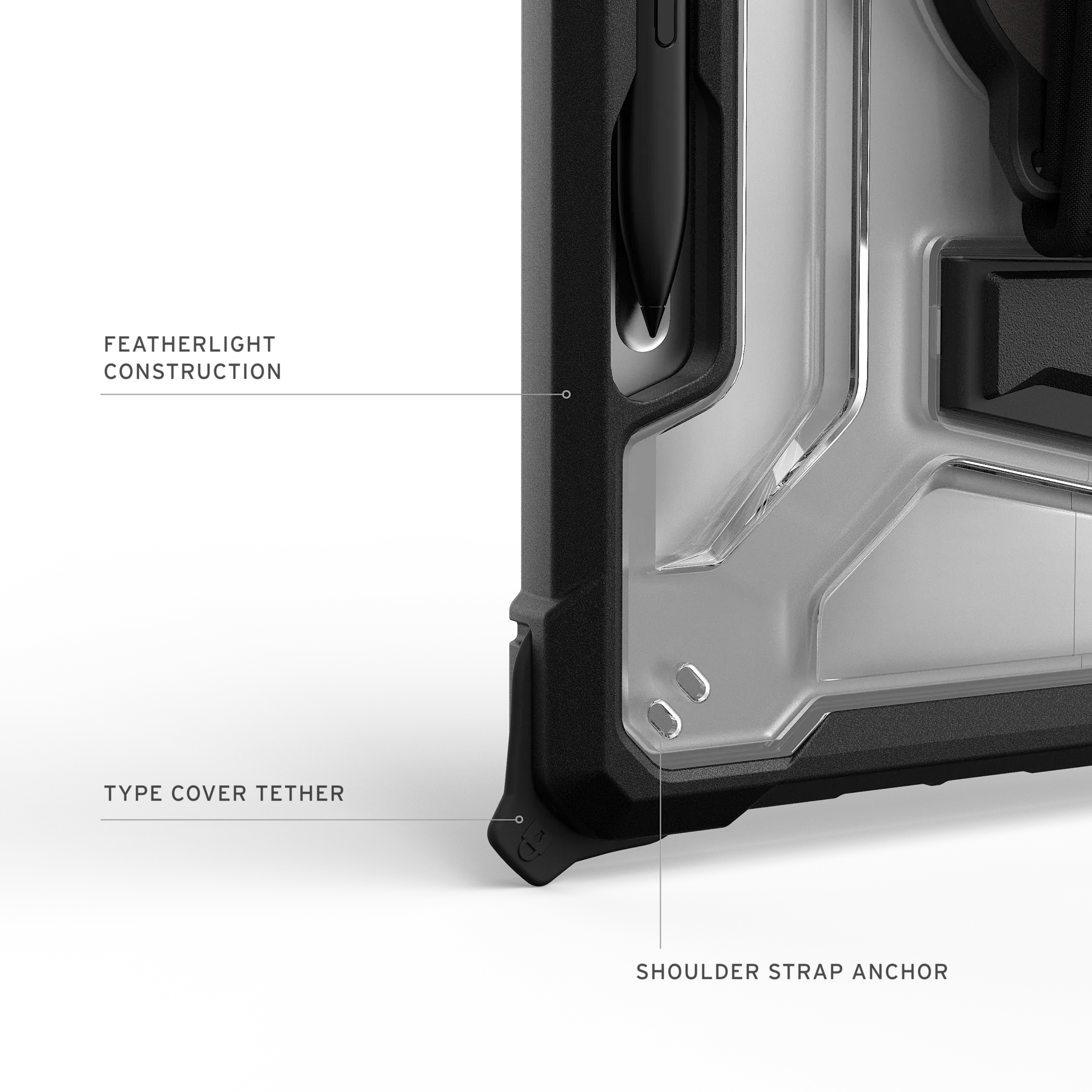 UAG Surface Pro 12 Case Close-Up – Slim Profile with Reinforced Corners