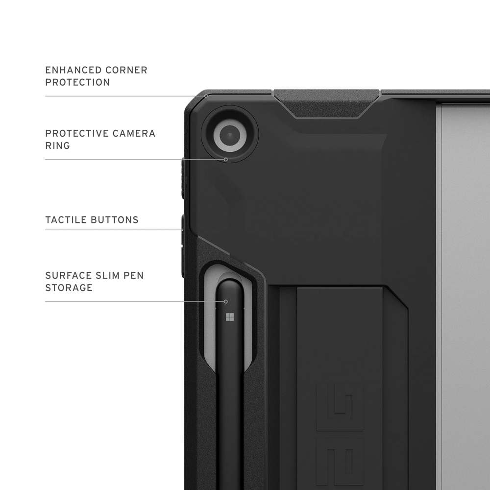 Close-Up of Impact-Resistant Bumpers on UAG Scout Case for Surface Pro 1st Edition 12"