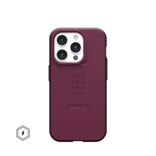 Load image into Gallery viewer, UAG Civilian MagSafe Rugged Slim Case iPhone 15 Pro 6.1 Bordeaux