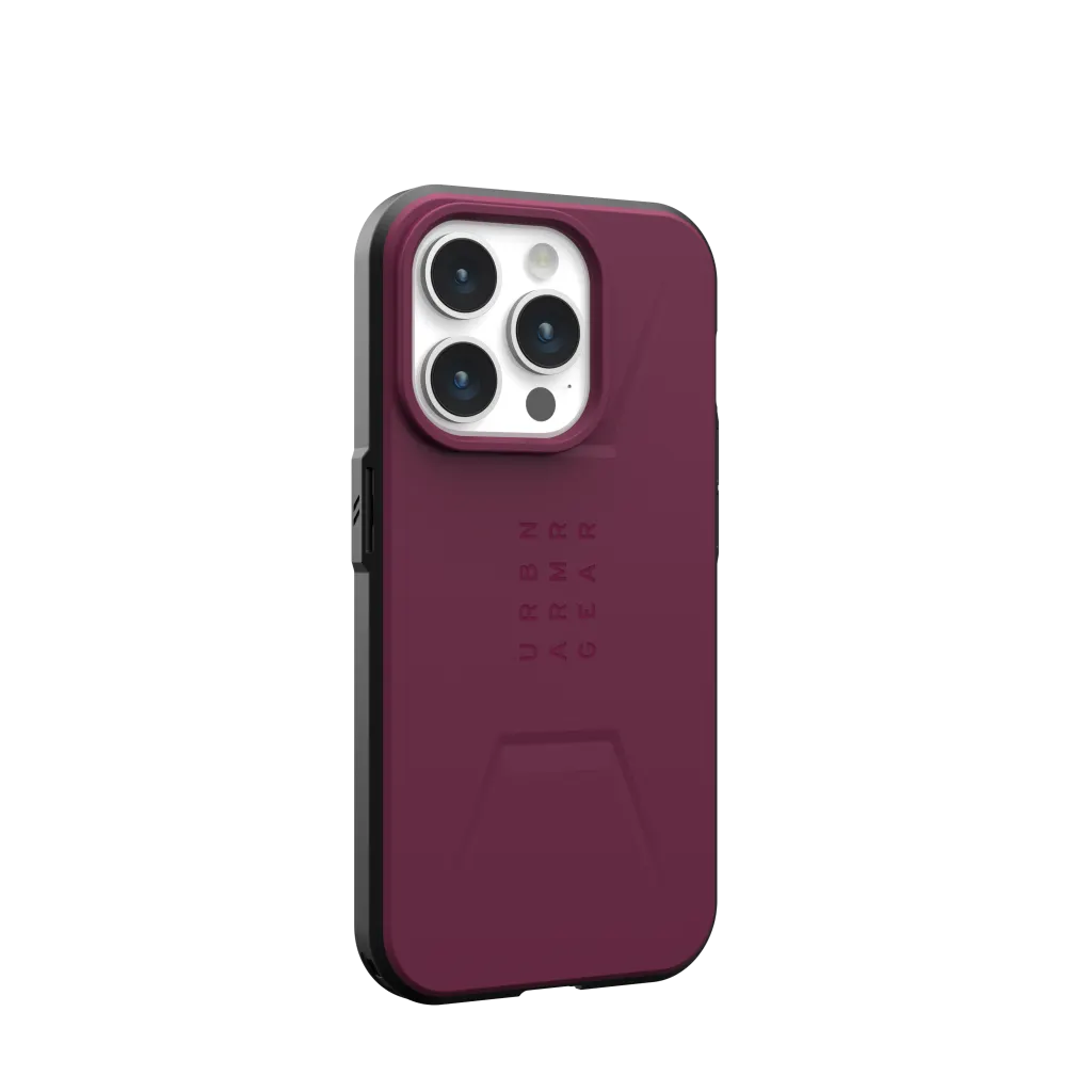 UAG Civilian MagSafe Rugged Slim Case iPhone 15 Pro 6.1 Bordeaux