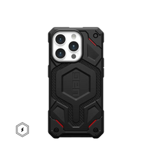 Load image into Gallery viewer, UAG Monarch Pro Rugged MagSafe Case iPhone 15 Pro 6.1 Kevlar Black