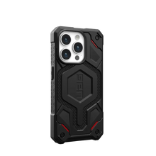 Load image into Gallery viewer, UAG Monarch Pro Rugged MagSafe Case iPhone 15 Pro 6.1 Kevlar Black