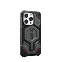 Load image into Gallery viewer, UAG Monarch Pro Rugged MagSafe Case iPhone 15 Pro 6.1 Kevlar Silver