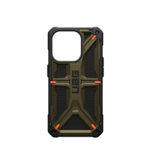 Load image into Gallery viewer, UAG Monarch Rugged Tough Case iPhone 15 Pro 6.1 Kevlar Green
