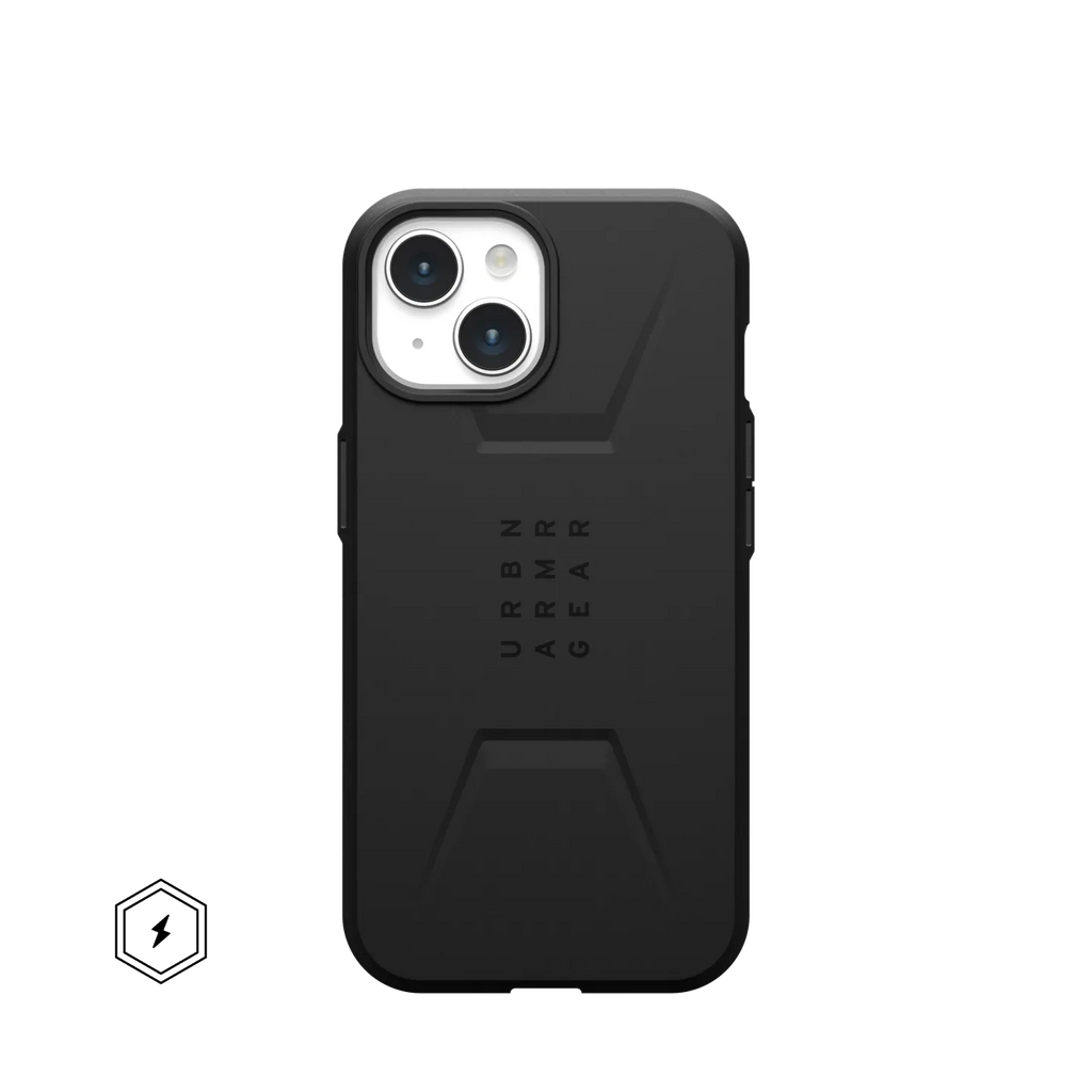 UAG Civilian Magsafe Rugged Slim Case iPhone 15 Plus 6.7 Black