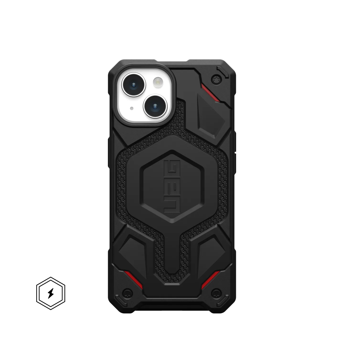 UAG Monarch Pro Rugged MagSafe Case iPhone 16e / 15 / 14 / 13 Standard 6.1 - Kevlar Black