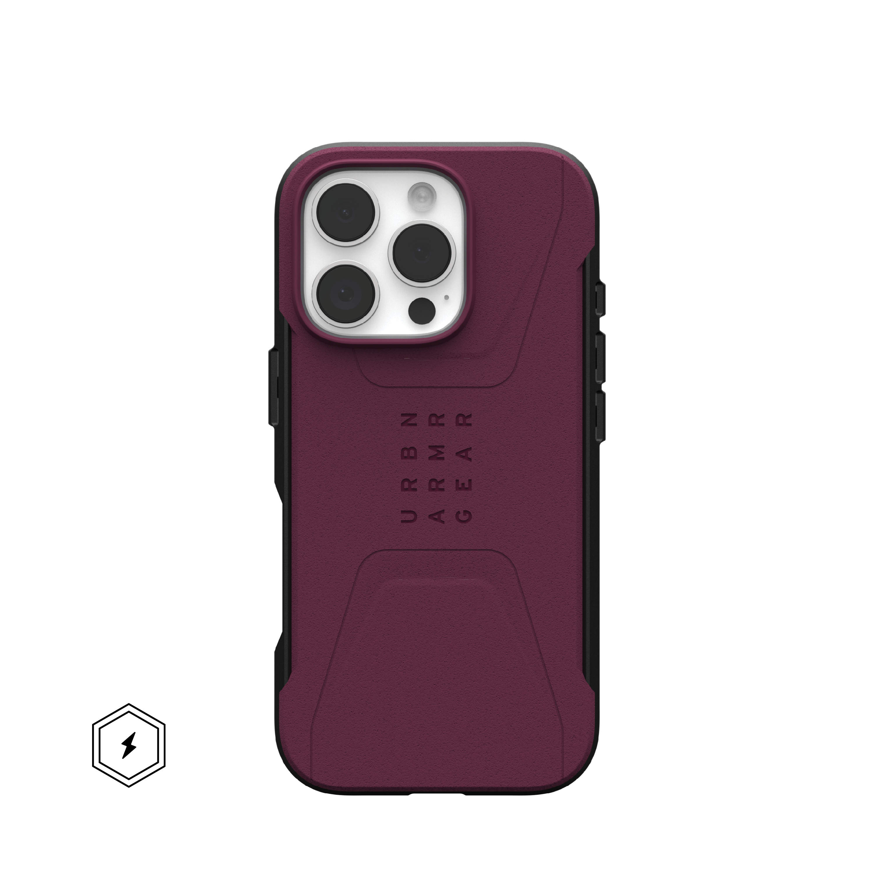UAG Civilian Rugged Slim iPhone 16 Pro 6.3 Case & MagSafe - Bordeaux